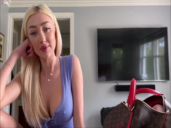 Blonde POV porn video on RICams